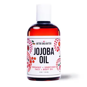 Organic Jojoba Oil for Skin and Hair | Golden, Unrefined and 100% Pure | Use as a Hair Serum or Massage Oil | Non Comedogenic, Fragrance Free Body Oil | Also Use as a Natural Make Up Remover or in DIY Body Butters and Balms