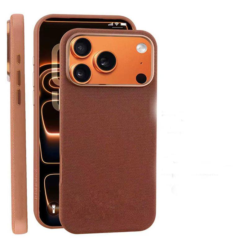 Compatible with iPhone 17 Pro Max/ 16/15/14/13 Fabric-texted phone case with AI camera button Phone case HN312-5