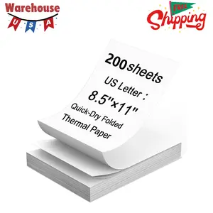 Thermal Printer Paper 8.5 x 11 Inch, 200 Sheets