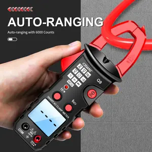6000 Count Digital Clamp Meter, 1.7 Inch LCD Display, Full Function Multimeter, Auto Distance Measurement, No Battery Included