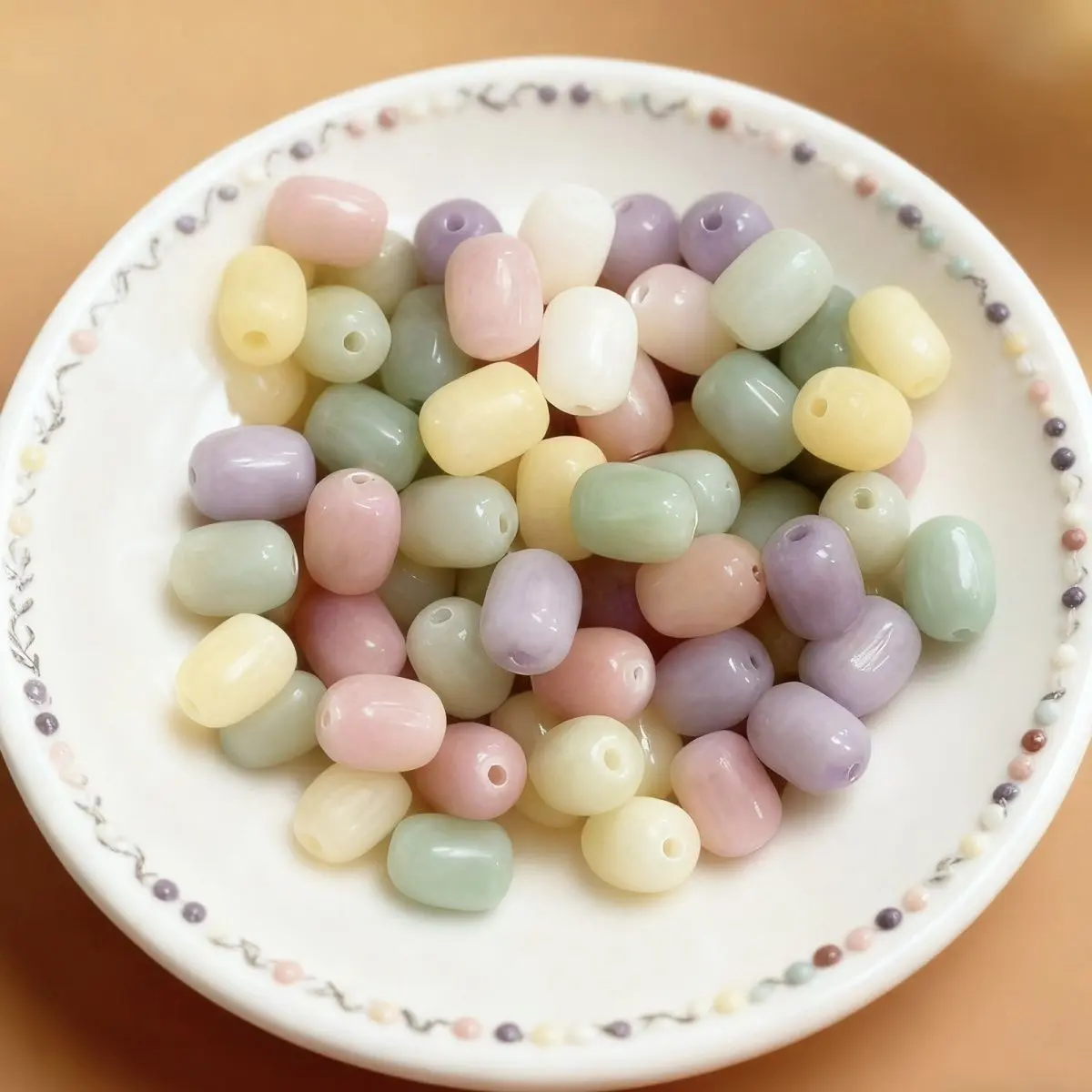 【new】(K24) 7*9mm pastel jellybean*100