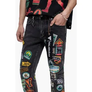 Axis Stacked Black Grey Jean