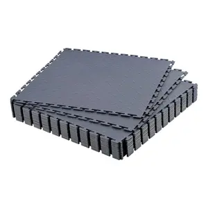 SummerWinsGraphite Gray Diamond Plate Interlocking Garage Floor Tiles, 16-Pack 20.2x20.2x0.2 in Slip-Resistant PVC Modular Mats, Durable PVC Material, for Workshop, Warehousedealsforyoudays