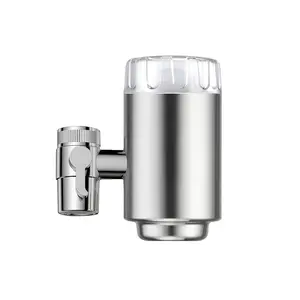 304 Stainless Steel Faucet Water Filter, Washable Ceramic Core, High Flow Rate, Ideal for Kitchen & Bathroom, Replacement Filter