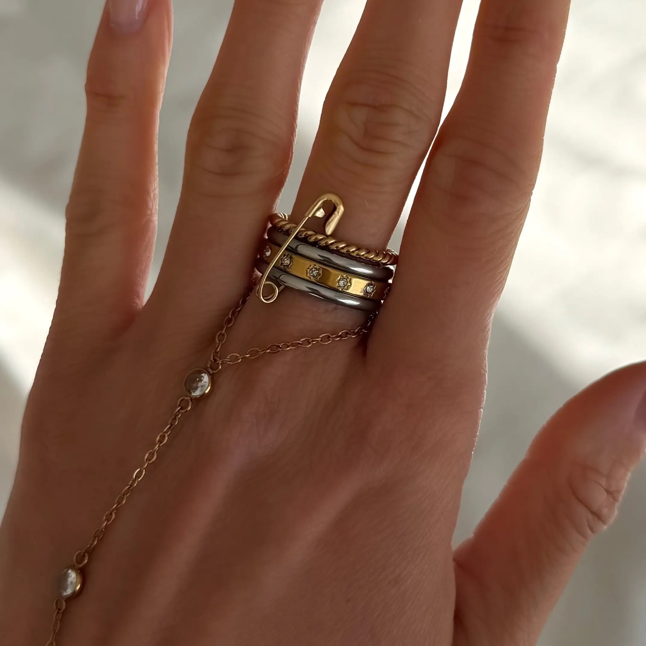 EVRY JEWELS Gold or Silver Plated Women's Hypoallergenic Safety Crush Ring