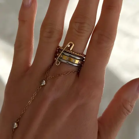 EVRY JEWELS Gold or Silver Plated Women's Hypoallergenic Safety Crush Ring