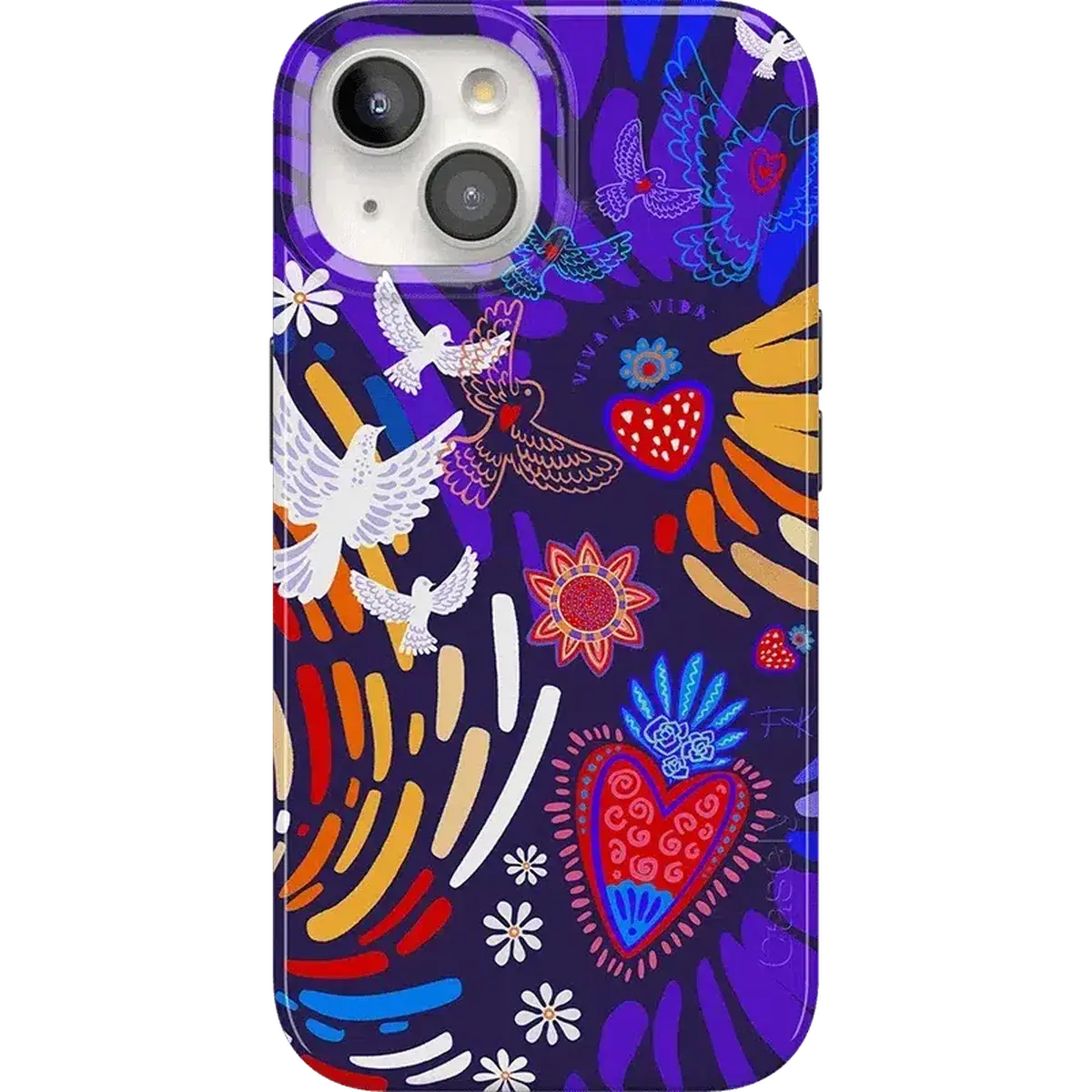 Casely iPhone 15 Plus Case | Viva La Vida | Frida Kahlo Collage | Compatible with MagSafe | Classic Ultra Thin Design