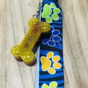 Dog bone bag clip keychain