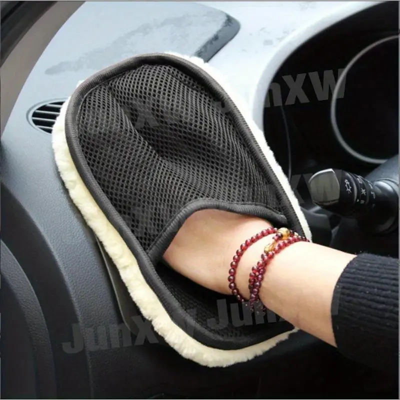 15*23cm Car Bumper Cleaning Washer Car Styling Wool Soft Car Washing Gloves Cleaning Brush Motorcycle Washer Care Products