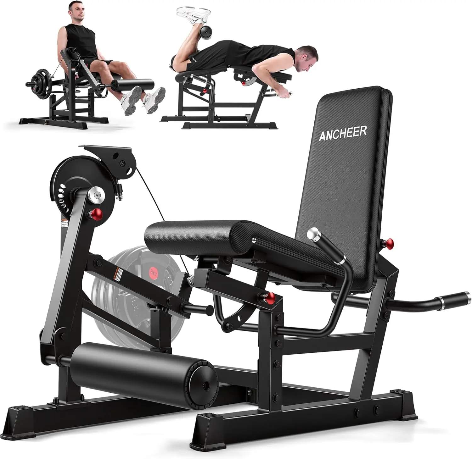 ANCHEER Leg Extension Machine - 400LBS Heavy-Duty 11-Position Adjustable Leg Curl Trainer, Multifunctional Workout Station, Quad Hamstring Glute Equipment with Lumbar Support, Compact Home Gym for Small Spaces,outdoorfun,SummerWins,father'sdaygifts