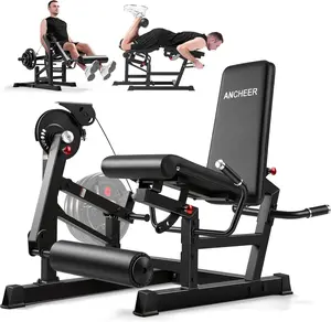 【Summervibes】ANCHEER Leg Extension and Curl Machine, 400LBS Heavy-Duty 11-Position Adjustable Leg Trainer for  , Multi-Function Quad Hamstring Glute Trainer with Ergonomic Lumbar Protection, Compact for Small Spaces,  System,  Workout Equipment, Home Gym