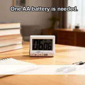 Large Screen Multifunctional Electronic Timer, Digital Timer, Magnetic Design, Countdown, Alarm, Stopwatch, Kitchen Baking, Office Study, Bedroom, Gym