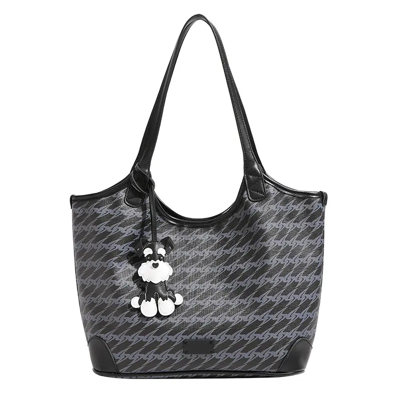 Bags for Women Purses Black Truffle Tote Bag Large Capacity Shoulder Bag Pendant Student Commuter Bag Autumn Winter Everyday