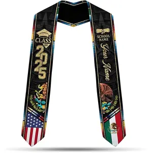 Customized Mexican Graduation Sash, Mexico Graduation Stole Class of 2025, Mexican Sash for Graduation 2025