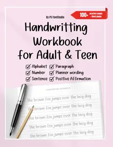 Neat and Modern Handwriting Practice Workbook for Adult and Teens with Positive Affirmation: Improve your penmanship to achieve polished and cute writing: Daily Planner
