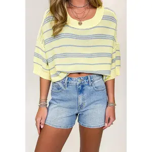 Classic Cut High Rise Denim Shorts