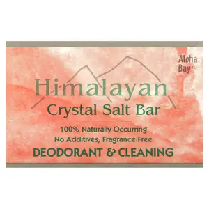 Aloha Bay Himalayan Crystal Salt Bar Soap, Fragrance Free, 1 Bar, 9 oz (250 g)