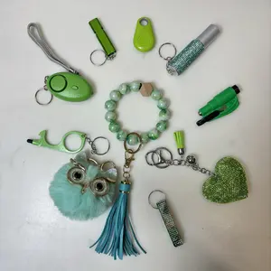 Trendy Keychain Collection Fuzzy Ball Heart Glitter Tassel Accessories for Stylish Keychains