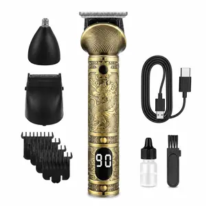 Men's hair clipper,Three in one multifunctional hair clipper/beard/whisker trimmer with display screen, suitable for personal hair care at home, giving men gifts, Valentine's Day gifts Cordless Hair Clippers