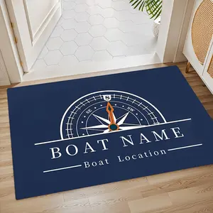 1pc Personalized Welcome Door Mat with Anti-Slip Silica Gel Bottom - Customized Family Name Mat for Living Room, Bedroom, Bathroom - Soft, Durable, Washable - Perfect for Home Decor & Housewarming Gift