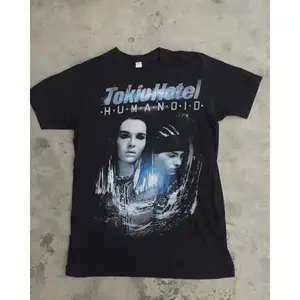 Tokio Hotel Humanoid 90s Concert Albums Basic Black Rare T shirt