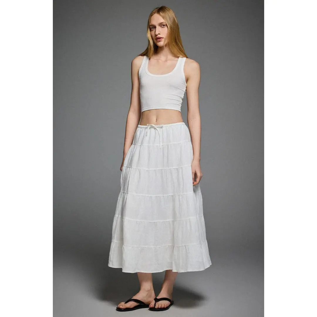 Bouquet Linen Skirt