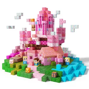 200pcs Strong Magnetic Blocks Castle DIY Set, Sensory Education Stem Toy, Suitable for Kids Aged 3+, Educational Gift Recommendation