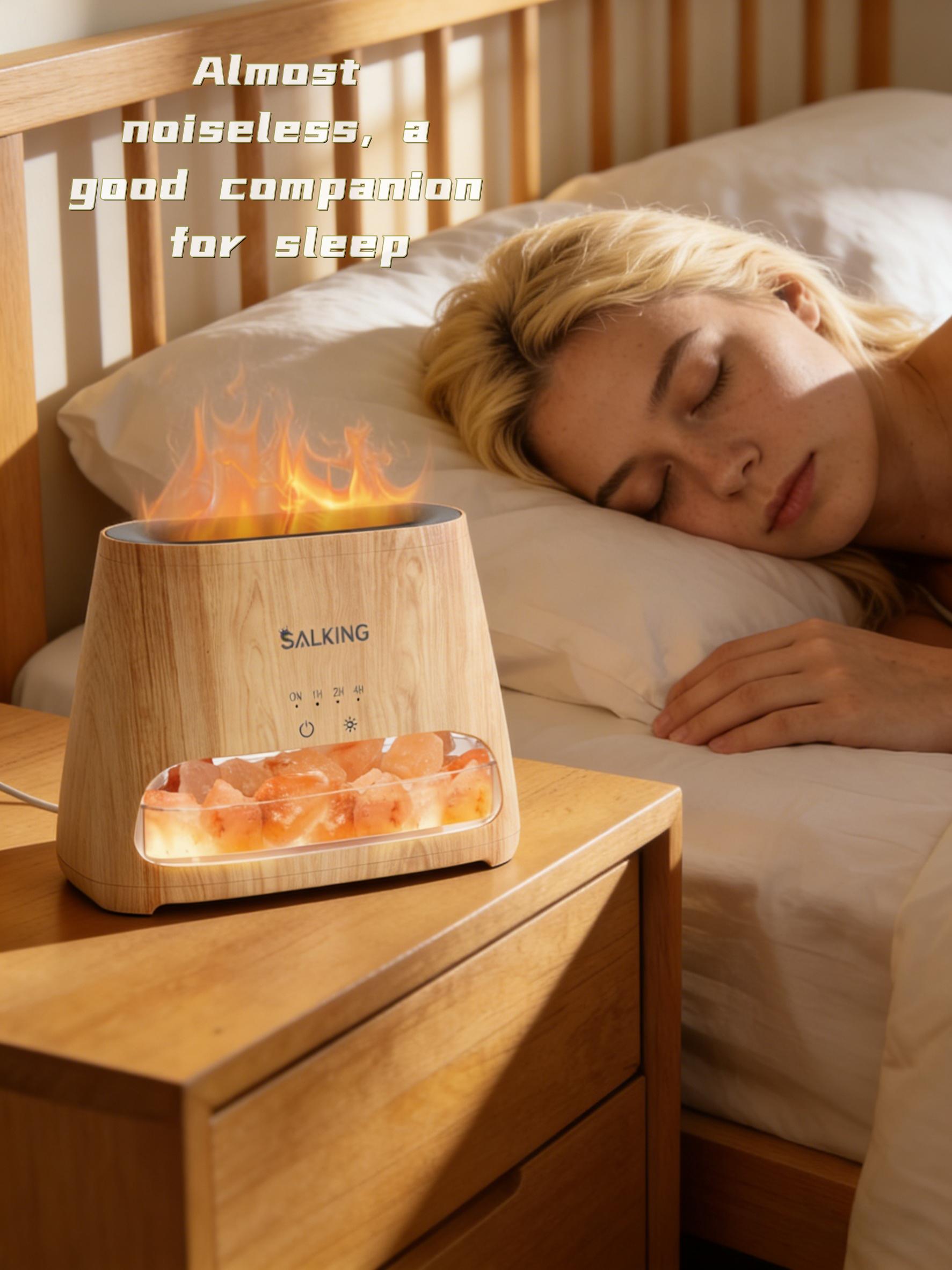 【TikTok Shop Weekly Deals】SALKING 2-in-1 Himalayan Salt Lamp Diffuser,  Himalayan Salt, Ultrasonic Essential Oil Diffuser , Schedule shutdown & Large capacity(For Bedroom/Office/Bathroom/Car)Night Lamp