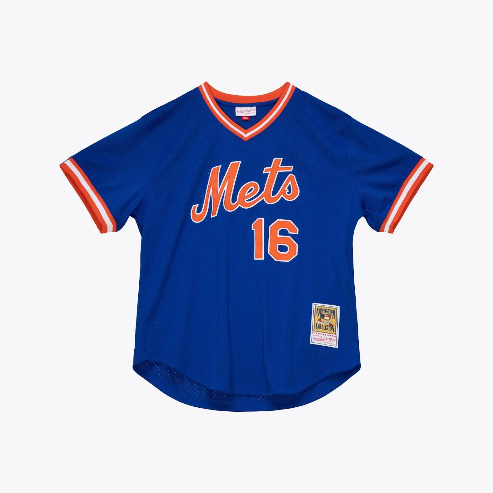 Men's Dwight Gooden Royal New York Mets 1986 Authentic Batting Practice Jersey MLB Throwback Baseball Cooperstown Fan Gear Mitchell & Ness