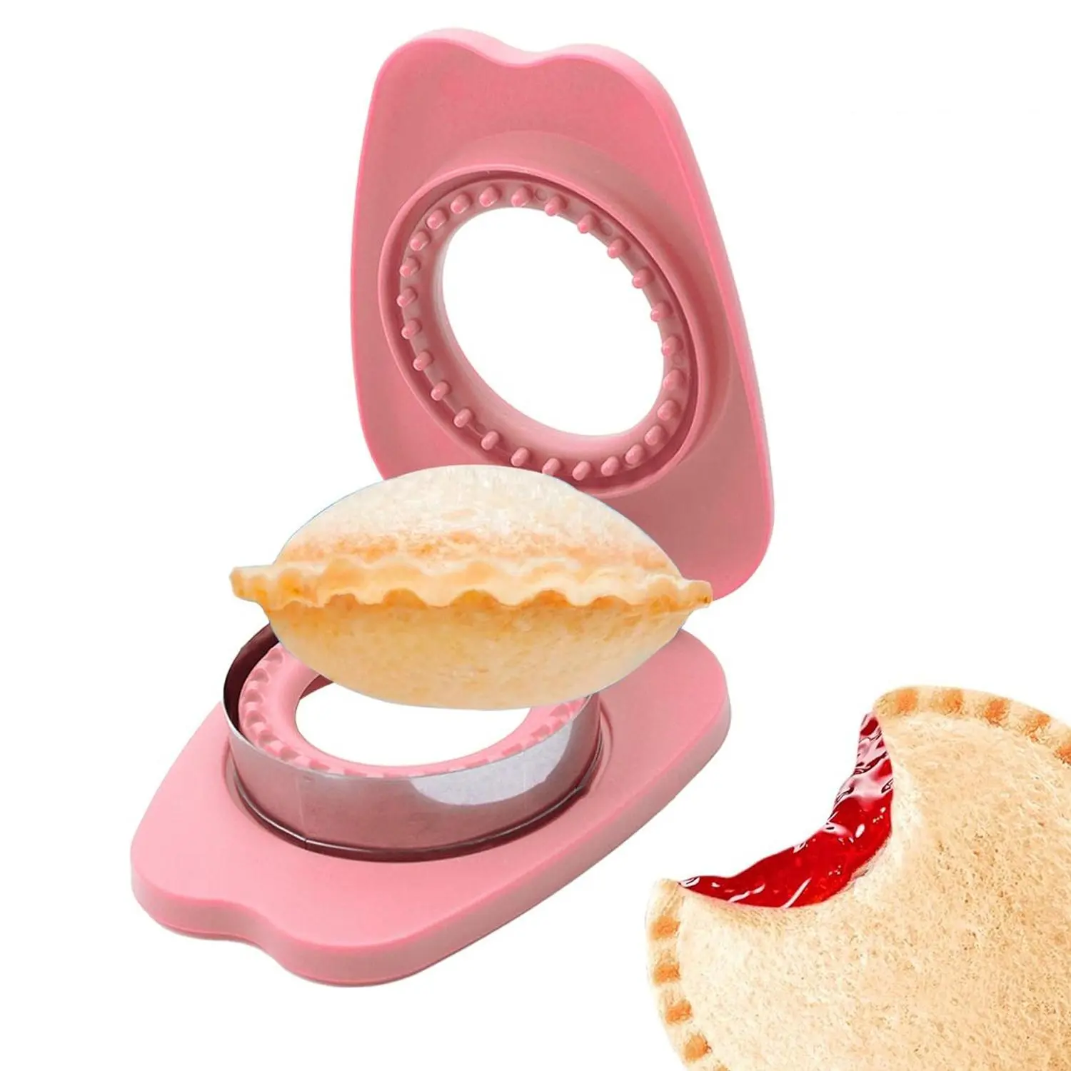 Sandwich Cutter & Sealer, 1 Count Stainless Steel Decruster Sandwich Maker, Peanut Butter and Jelly Crustless Sandwich Bread Pancake Maker Cookie Cutter for Kids, Kitchen