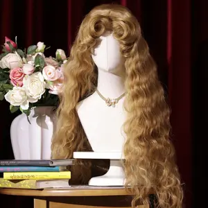 Wig Princess Diary - French Fluffy Wool Roll Long Wig Long Curl Gorgeous Retro