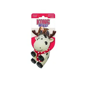 Kong® Wiggi™ Cow Dog Toys White Small