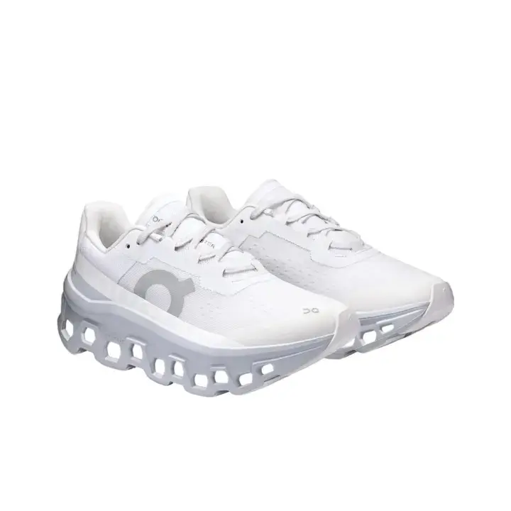 Cream White Light Gray Contrast Multi-hole Hollow Ladder Sole Breathable Light Elastic Commute Jogging Fitness Sneakers