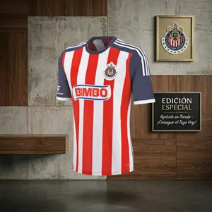 [Hot Today] - Chivas De Guadalajara 2013-14 Home Soccer Jersey - Full Print Logo