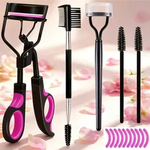 Professional Lash Curler Set, Includes Lash Separator Brush, Dual-Ended Eyebrow Brush, Curling Brush, Filler Pad, Ideal for Daily Makeup & Salon Use