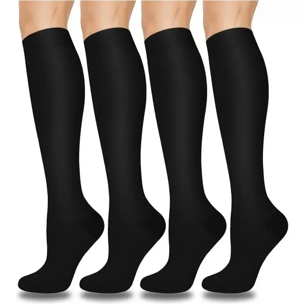 Athletic High Compression Socks – Breathable Calf Support for Running & Everyday Wear, All-Day Comfort Fit, Ideal for Travel, Workouts & Long Standing, Unisex Essential, Sports Compression Socks, Polyester Athletic Socks