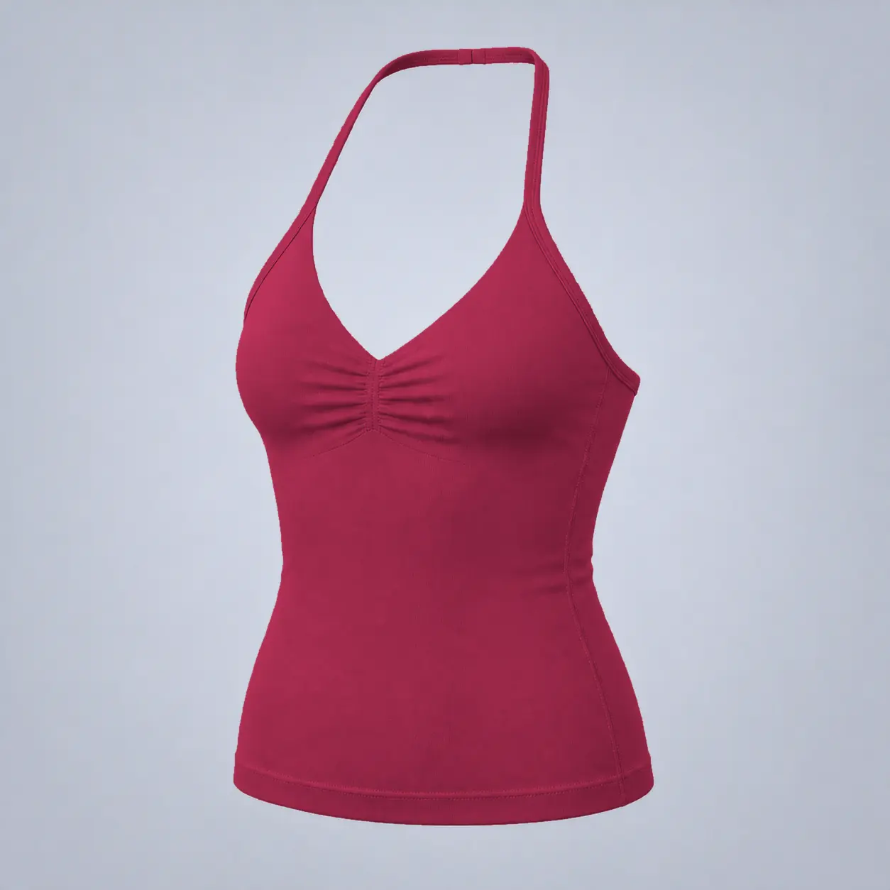 Women's DFYNE Longline Strappy Backless Workout Tank Top - Built-In Sports Bra, Removable Cups, Outdoor Activewear Sports Vest