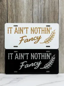 It Aint Nothin Fancy Blue Collar License Plate Custom Truck License Plate Car License Plate Vehicle license plate frames