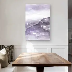 212 MAIN Lightweight Aluminium Metal Print Wall Art - 24x36 in, Modern Abstract Art, Unique Purple Nebula Artwork, Minimalist Living Room Home Decor Accent