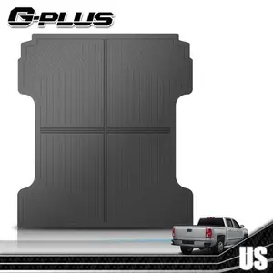 G-PLUS Truck Bed Mat Liner Compatible with Chevy Silverado GMC Sierra 1500 2014-2018 with 5'8" Bed, All Weather Protection TPE Heavy Duty Trunk Mat Black