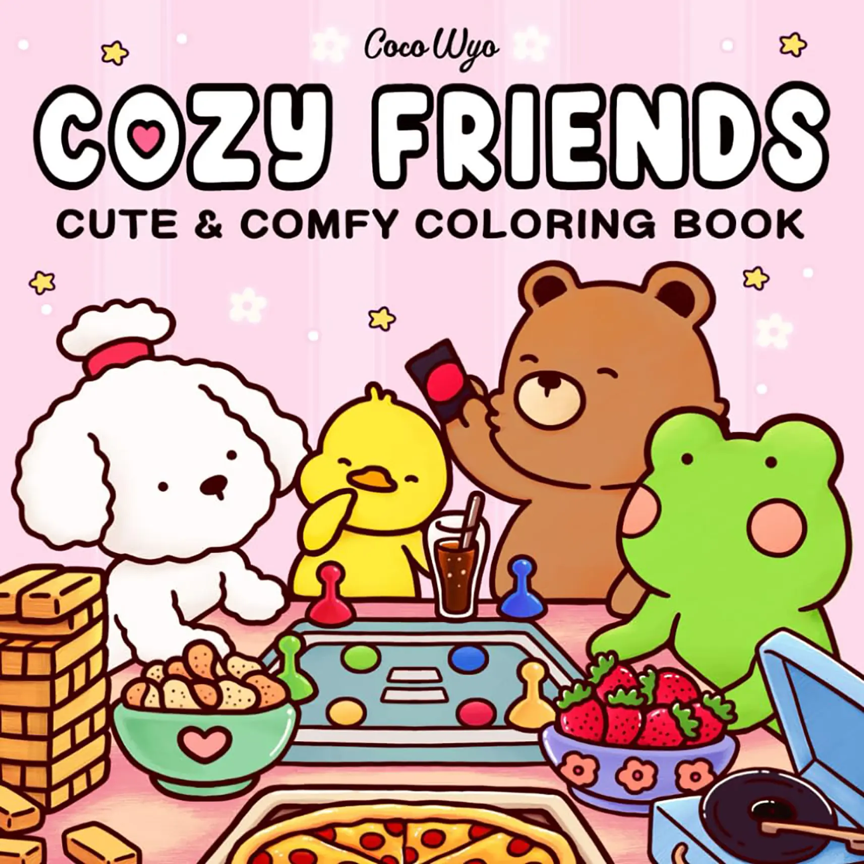 Coloring & Comic Book for Adults and Teens – Featuring Super Cute Animal Characters with Easy, Simple Designs for Relaxation – Cozy Friends