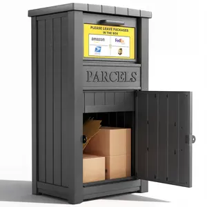 Anti-Theft Waterproof Lockable Storage Box for Outdoor Package Delivery Large Capacity Weatherproof Deck Box for Porch House Curbside,Summervibes