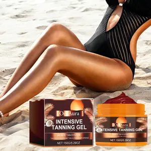 Intensive Tanning Gel with Vitamin E & Calendula, Even Bronze Finish, Long-Lasting Hydration, Non-Greasy Formula, Water-Resistant, Natural Deep Tan for All Skin Types, Sun-Kissed Glow Enhancer