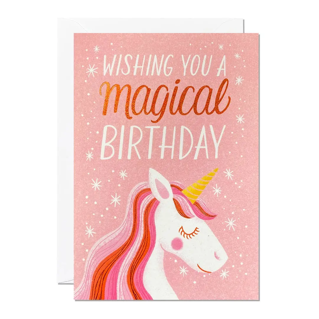 Ricicle Cards - Birthday Unicorn Card