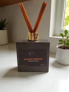 Golden Comfort Cinnamon Vanilla Aroma Diffuser with Elegant Design and Long-Lasting Fragrance for Home Decor