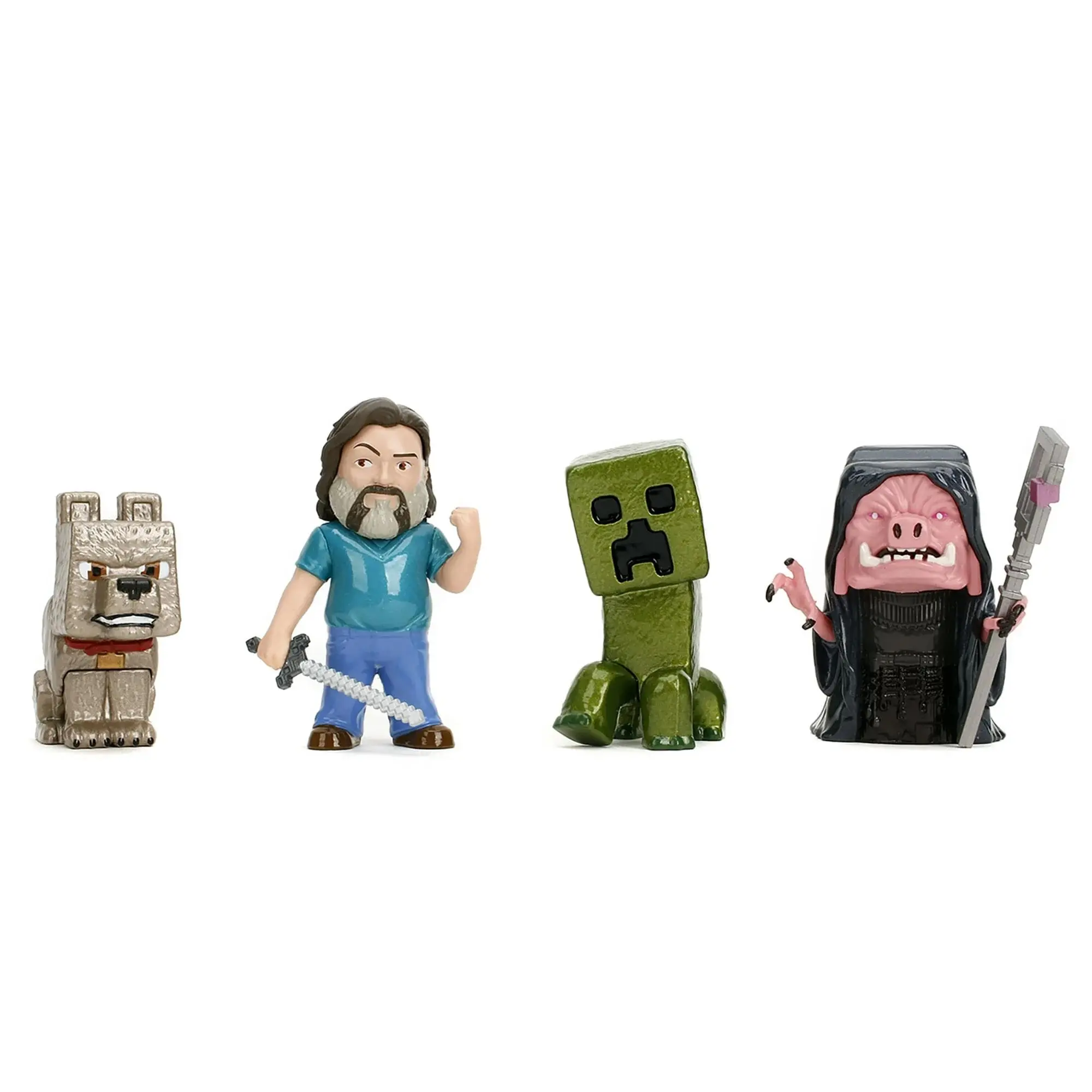 Minecraft Movie 2.5 in MetalFigs Action Figure Collectible Set, 4-Pack Actionfigures Toy for Kids, Actionfigure, Collectible Action Figure