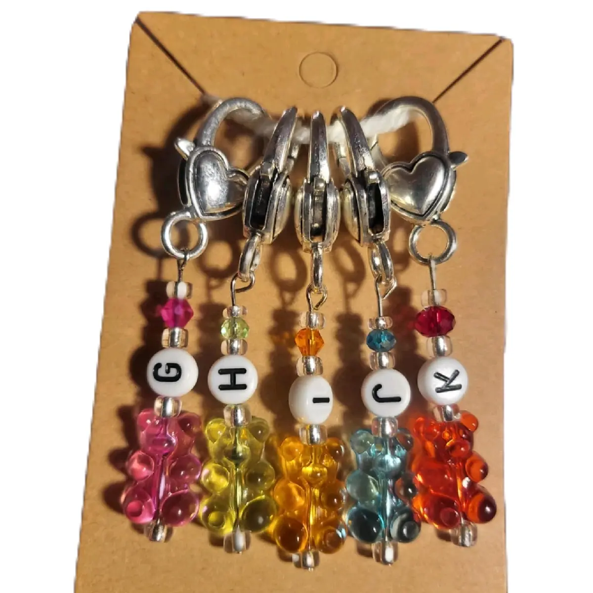 Gummy Bear Stitch Markers with hook sizes