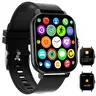 1.83" HD Touch Screen Wireless Smartwatch - Bluetooth Fitness Tracker, Step Counter, Message Reminder, Alarm, Timer, Music Control, Comfortable Strap, iOS & Android Compatible Wearable, Cool Gadgets Mens Gifts