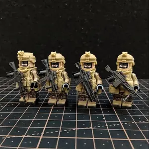 Tactical Special Forces Minifigure 1:36 Scale - 1.6in Building Block with Assault Rifle & Gear for Collectors