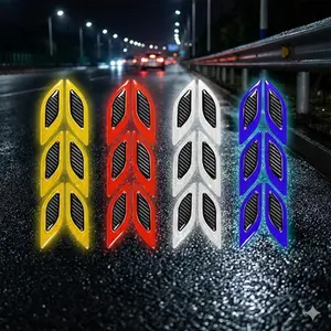 6-Pack High-Visibility Reflective Safety Strips, Waterproof Durable Car Warning Tape for Enhanced Night Driving Visibility on Vehicles SUV Cars Hood Doors Fenders Road Safety Accessories